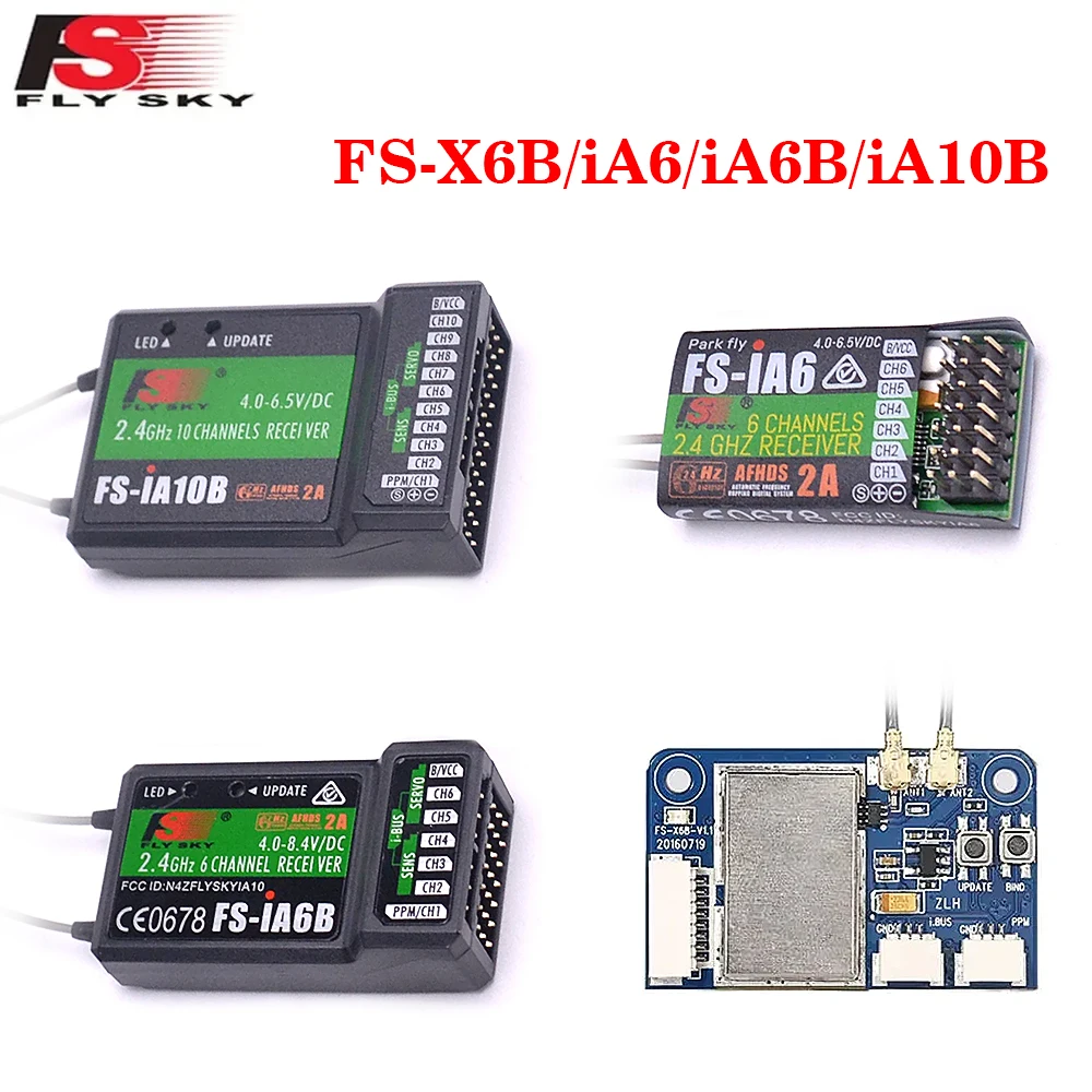 FlySky FS-iA6 / iA6B / iA10B / X6B Receiver detail image 1